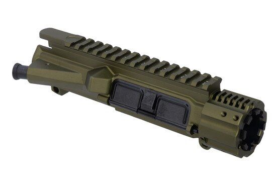 Aero Precision M4E1 Enhanced AR-15 Upper is assembled with a dust cover and forward assist
